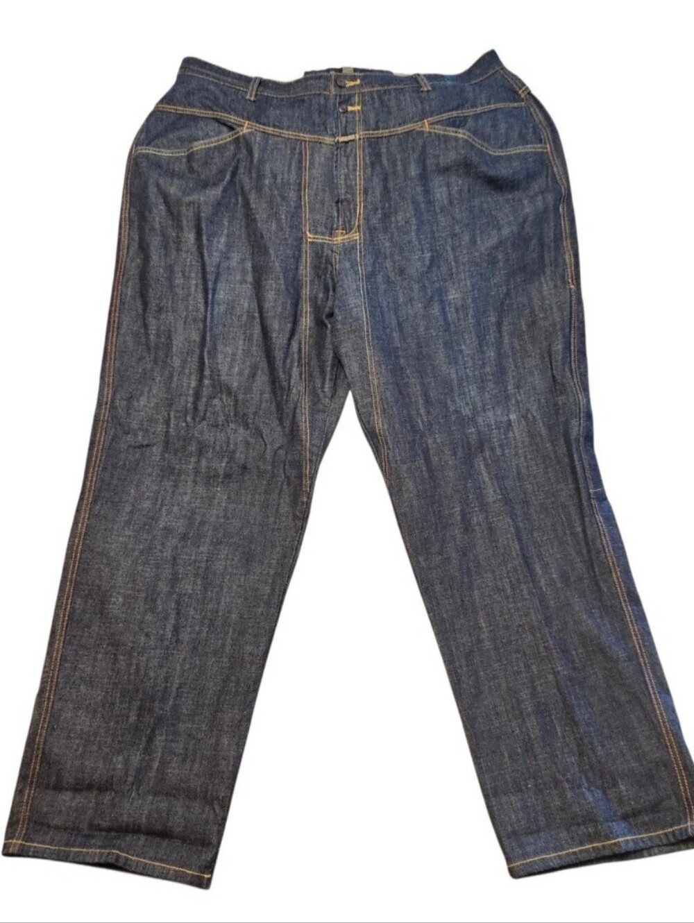 Marithe Francois Girbaud Baggy Jeans Mens Black Cotton Size 46 (Fit 43") Y2K